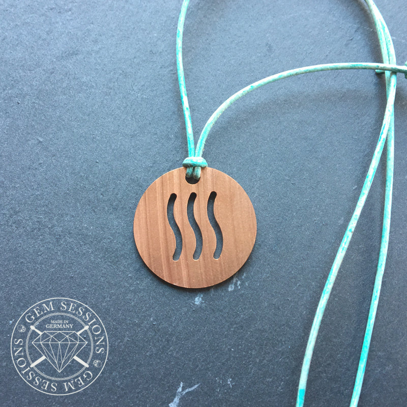 Halskette "AIR" aus Schlagzeugbecken (Vier Elemente | Upcycling | Bronze)