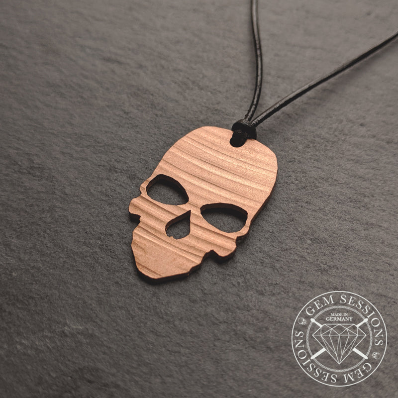 Halskette "ALIENSKULL" aus Schlagzeugbecken (Tribal | Upcycling | Bronze)