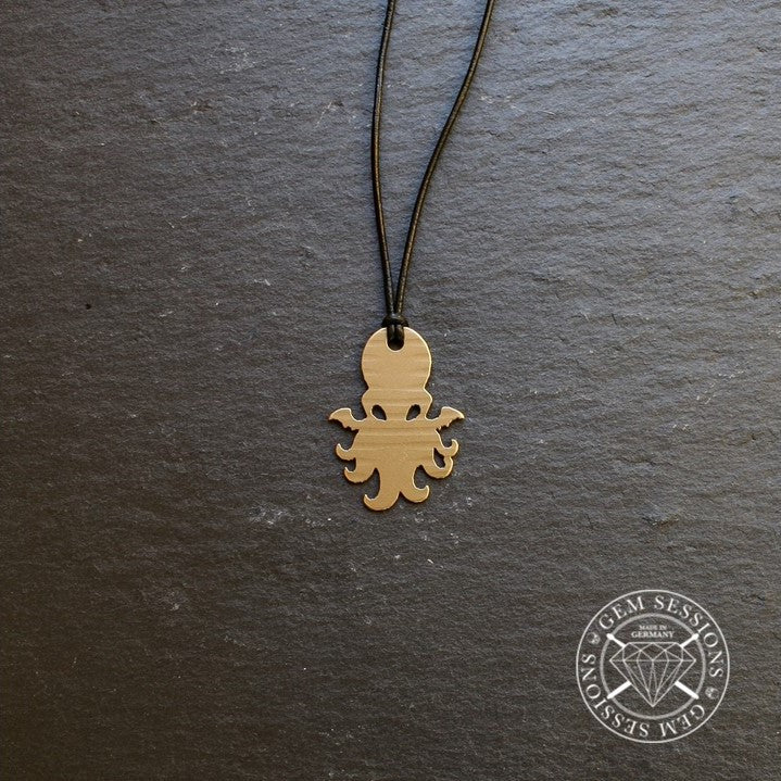Halskette "CTHULHU" aus Schlagzeugbecken (Tribal | Upcycling | Bronze)