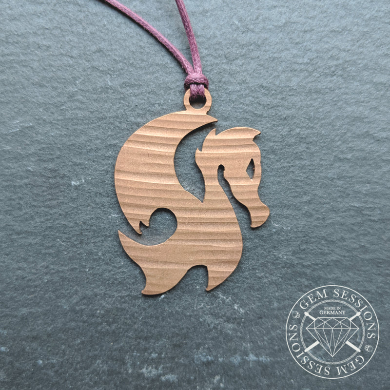 Halskette "DRAGOYLE" aus Schlagzeugbecken (Tribal | Upcycling | Bronze)