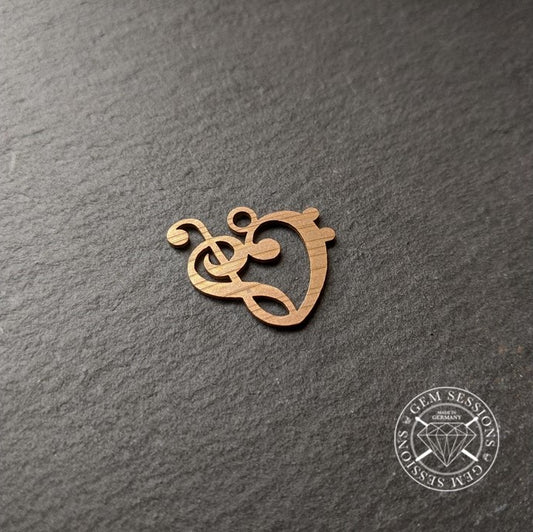 Halskette "DUETT" aus Schlagzeugbecken (Individuals | Upcycling | Bronze)