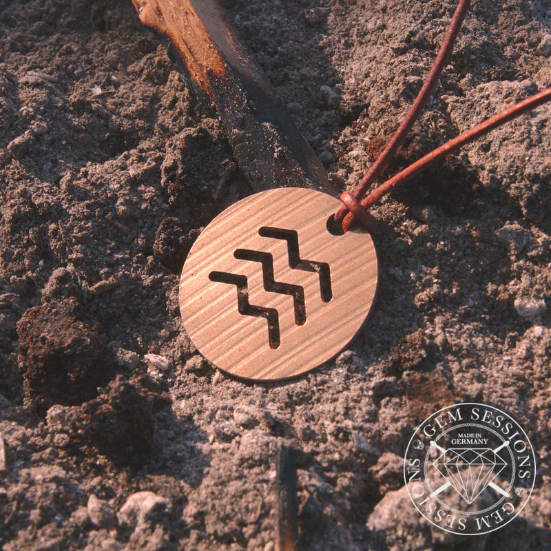 Halskette "FIRE" aus Schlagzeugbecken (Vier Elemente | Upcycling | Bronze)