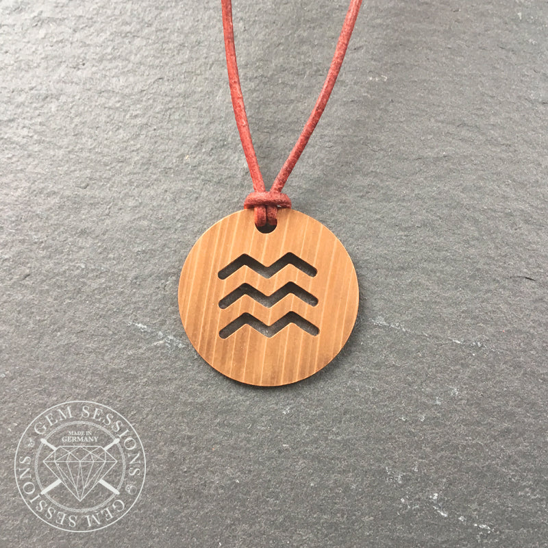 Halskette "FIRE" aus Schlagzeugbecken (Vier Elemente | Upcycling | Bronze)