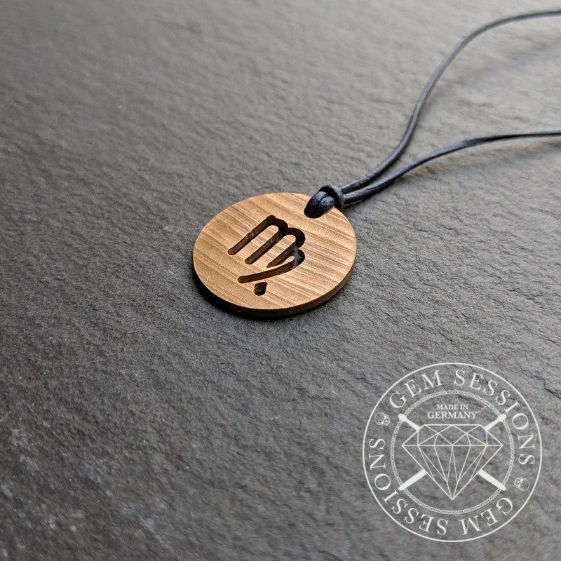 Halskette "VIRGO" aus Schlagzeugbecken (Sternzeichen| Upcycling | Bronze)