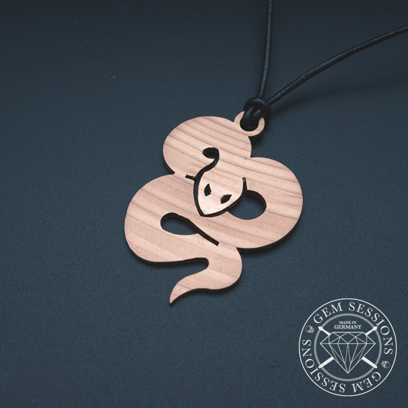 Halskette "PYTHON" aus Schlagzeugbecken (Tribal | Upcycling | Bronze)