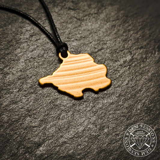 Halskette "SAARLAND" aus Schlagzeugbecken (Individuals | Upcycling | Bronze)