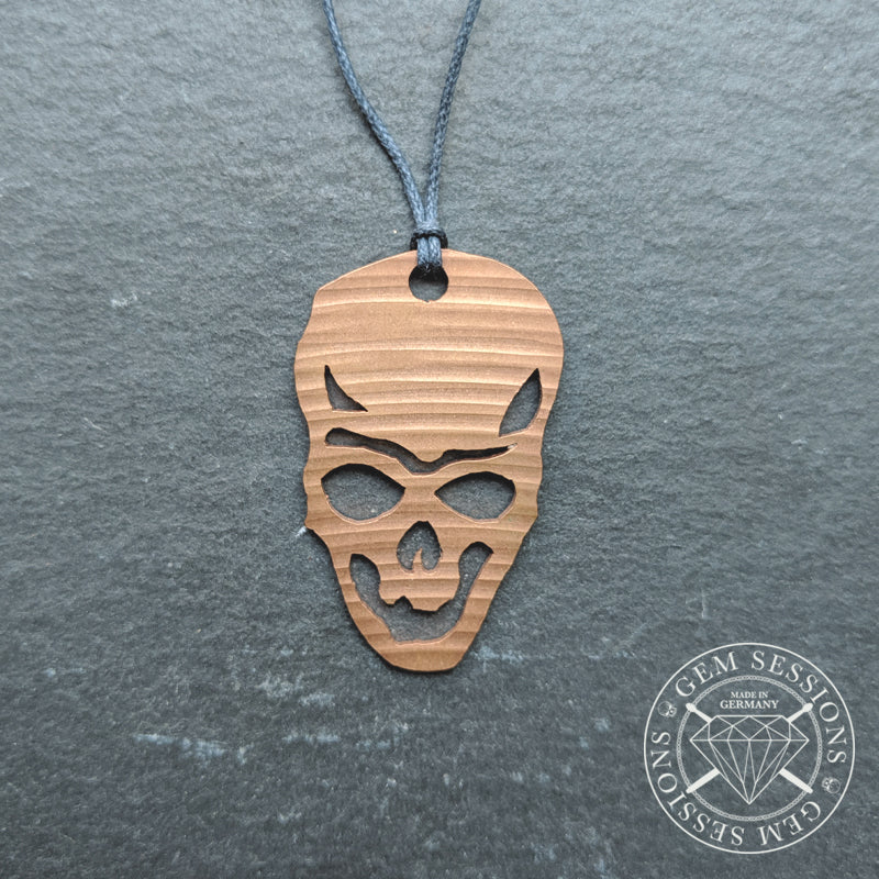 Halskette "SKELETON" aus Schlagzeugbecken (Tribal | Upcycling | Bronze)