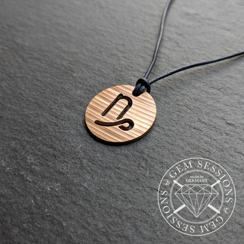 Halskette "CAPRICORN" aus Schlagzeugbecken (Sternzeichen | Upcycling | Bronze)