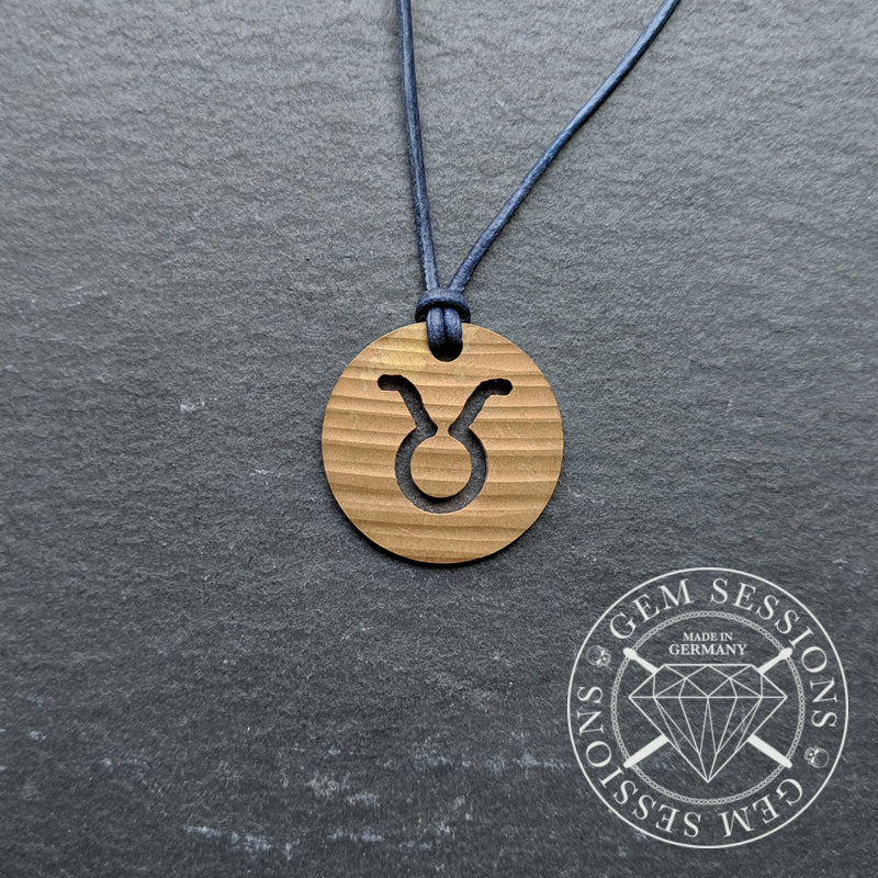 Halskette "TAURUS" aus Schlagzeugbecken (Sternzeichen | Upcycling | Bronze)