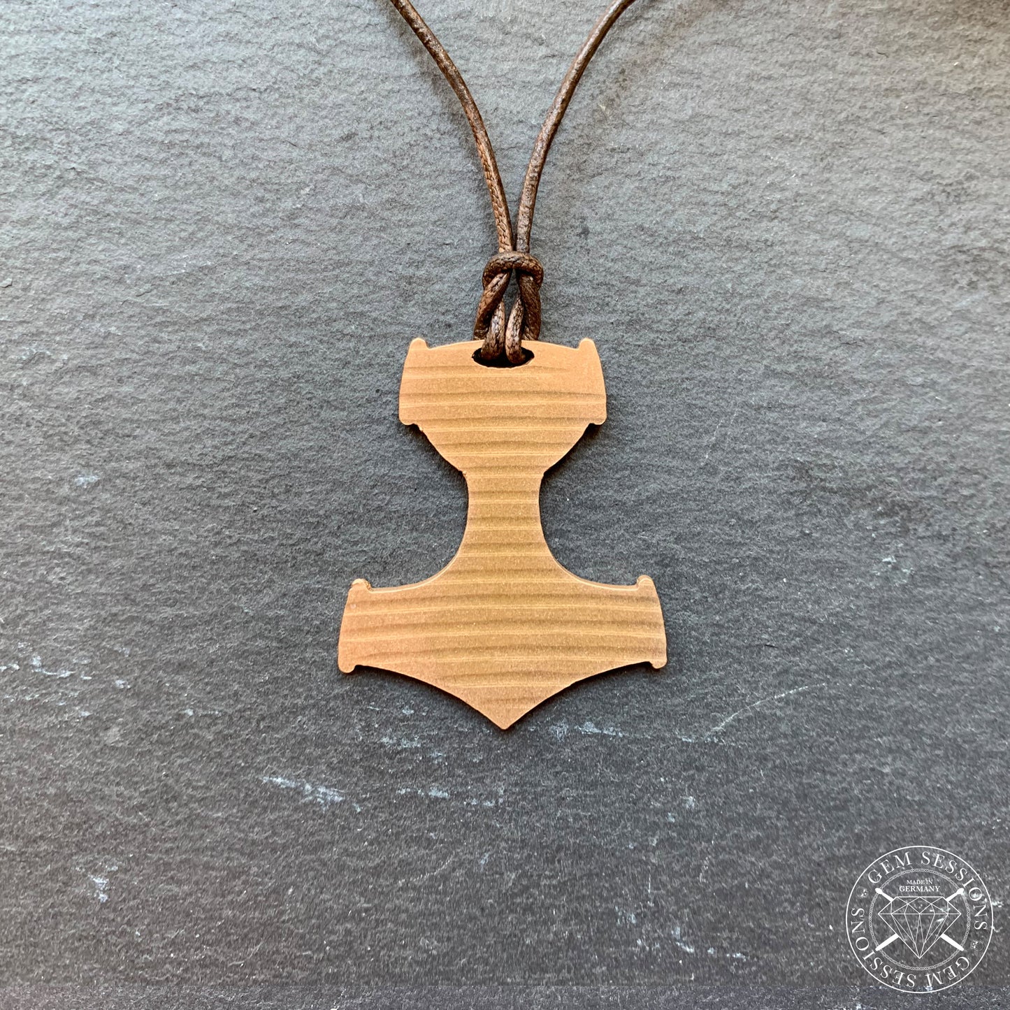 Halskette "VEUD" aus Schlagzeugbecken (Pagan | Upcycling | Bronze)