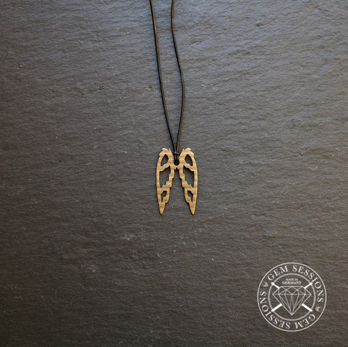 Halskette "WINGS" aus Schlagzeugbecken (Individuals | Upcycling | Bronze)