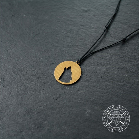 Halskette "WOLFSTAVAR" aus Schlagzeugbecken (Signature | Upcycling | Bronze)