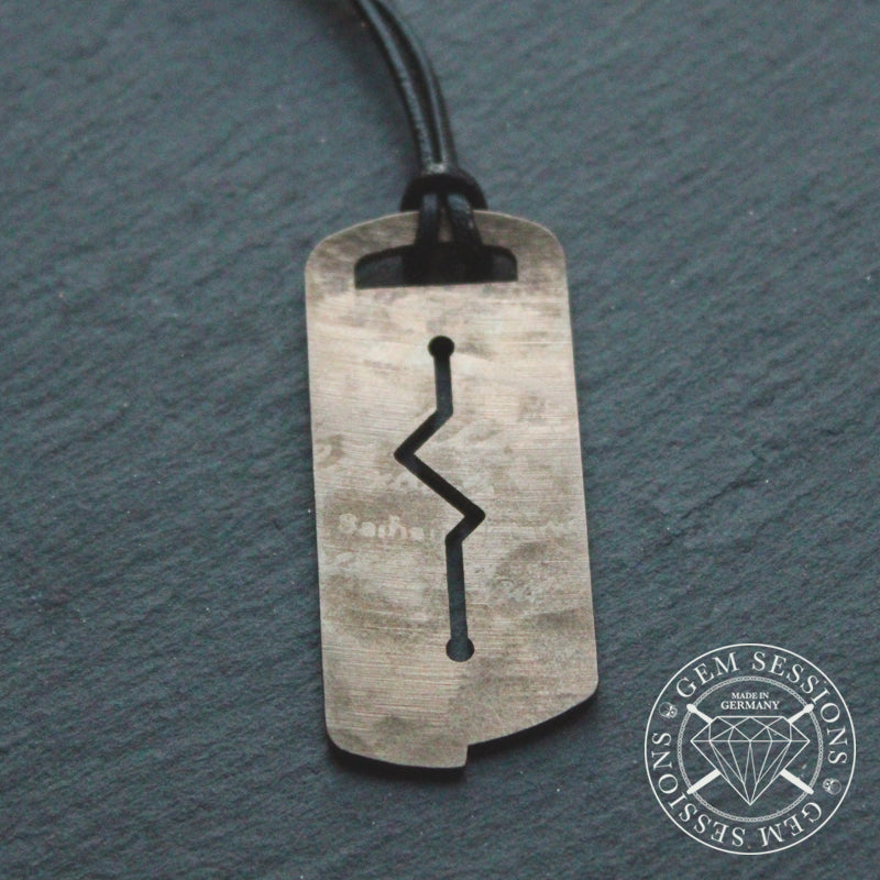 Halskette "LIFE" aus Schlagzeugbecken (Individuals | Upcycling | Messing)