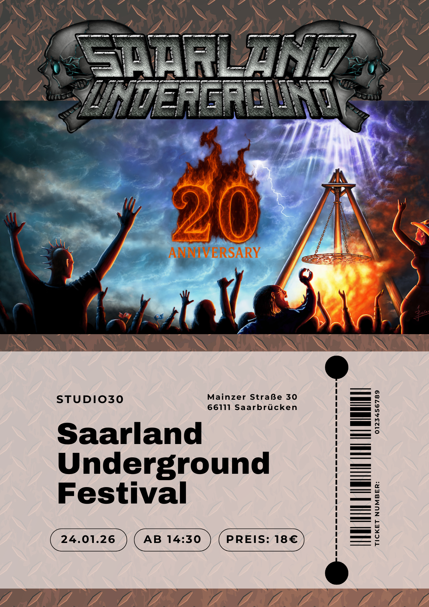 Ticket SAARLAND UNDERGROUND Festival | 24.01.2026