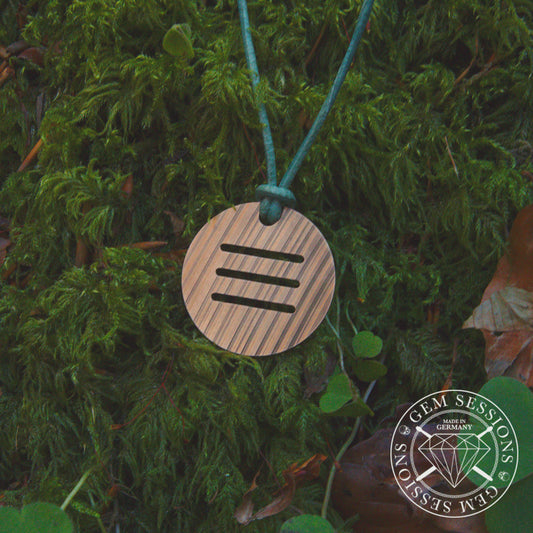 Halskette "EARTH" aus Schlagzeugbecken (Vier Elemente | Upcycling | Bronze)