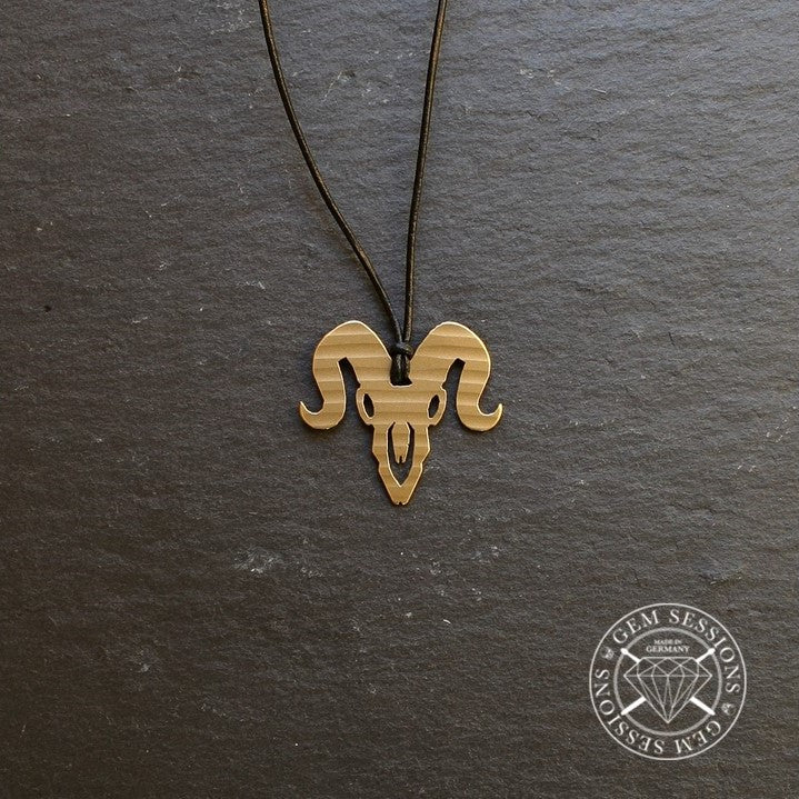 Halskette "RAM" aus Schlagzeugbecken (Tribal | Upcycling | Bronze)