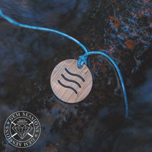 Halskette "WATER" aus Schlagzeugbecken (Vier Elemente | Upcycling | Bronze)